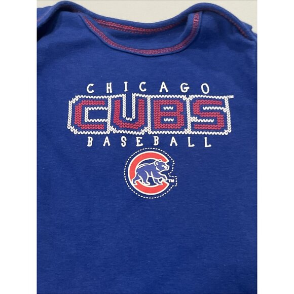 Chicago Cubs Infant Short Sleeved One Piece MLB Baseball Baby 6/9 Months - Picture 2 of 5